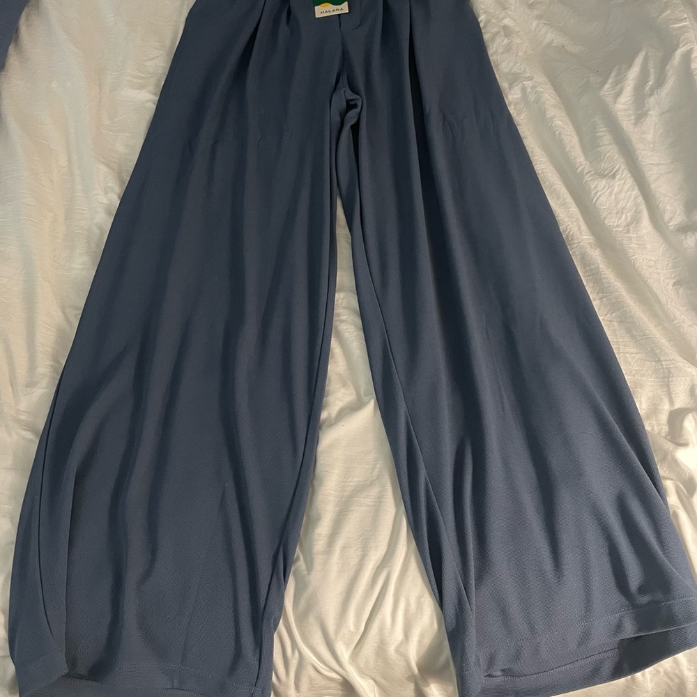 Halara Wide-Leg Blue Pants